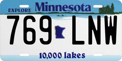 MN license plate 769LNW