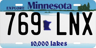 MN license plate 769LNX