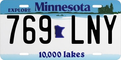 MN license plate 769LNY