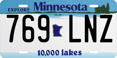 MN license plate 769LNZ
