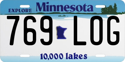MN license plate 769LOG