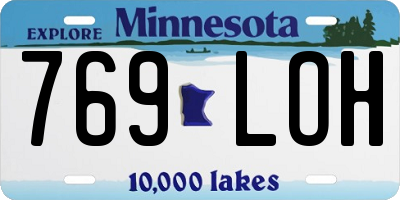 MN license plate 769LOH