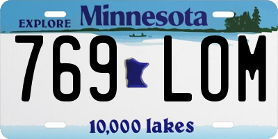 MN license plate 769LOM