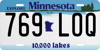 MN license plate 769LOQ