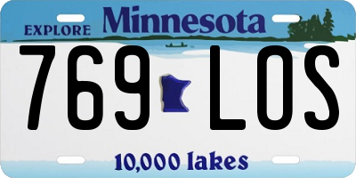 MN license plate 769LOS