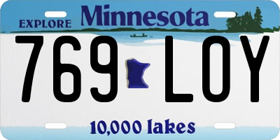 MN license plate 769LOY