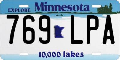 MN license plate 769LPA