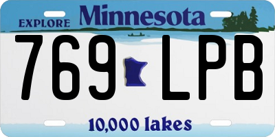 MN license plate 769LPB