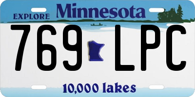 MN license plate 769LPC