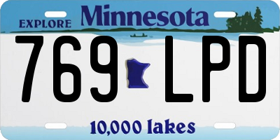 MN license plate 769LPD