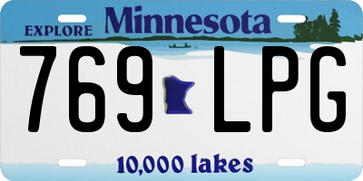 MN license plate 769LPG