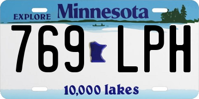 MN license plate 769LPH