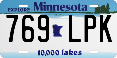MN license plate 769LPK