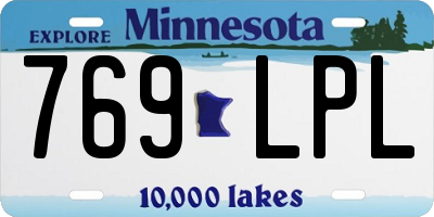 MN license plate 769LPL