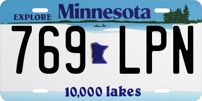 MN license plate 769LPN