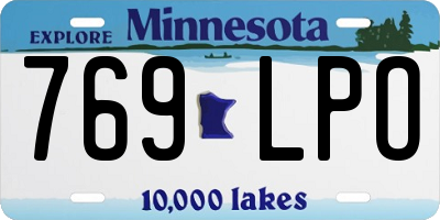 MN license plate 769LPO