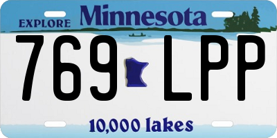 MN license plate 769LPP