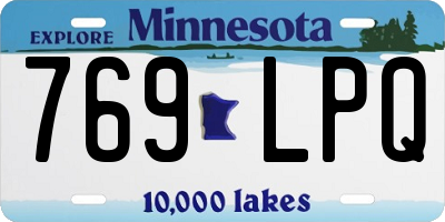 MN license plate 769LPQ