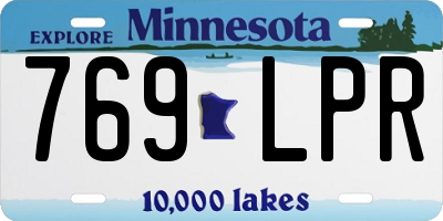 MN license plate 769LPR