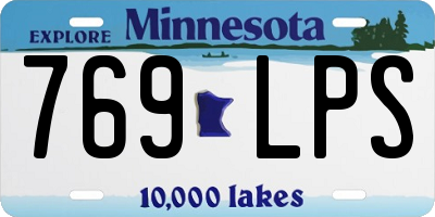 MN license plate 769LPS