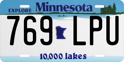 MN license plate 769LPU