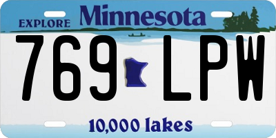 MN license plate 769LPW