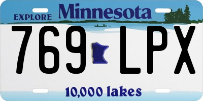 MN license plate 769LPX