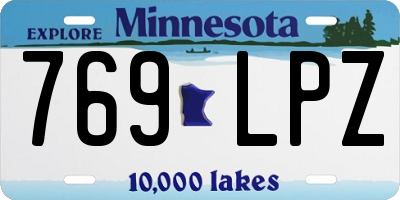 MN license plate 769LPZ