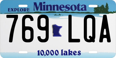 MN license plate 769LQA