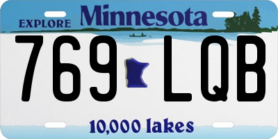 MN license plate 769LQB