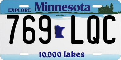 MN license plate 769LQC