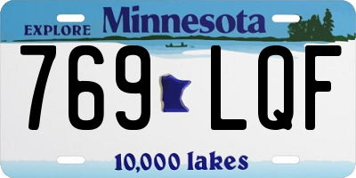 MN license plate 769LQF