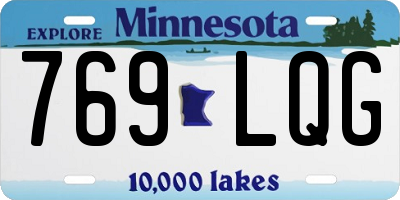 MN license plate 769LQG