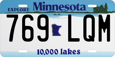 MN license plate 769LQM