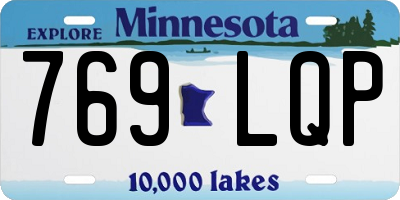 MN license plate 769LQP