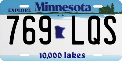 MN license plate 769LQS