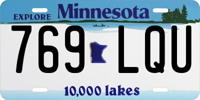 MN license plate 769LQU