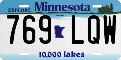 MN license plate 769LQW