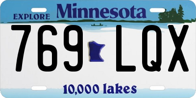 MN license plate 769LQX