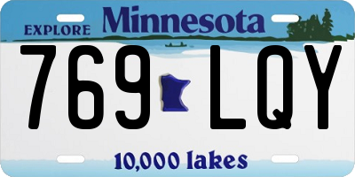 MN license plate 769LQY