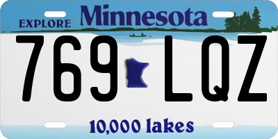 MN license plate 769LQZ