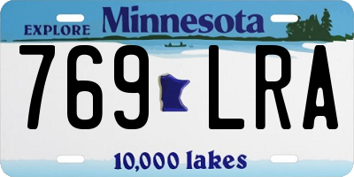 MN license plate 769LRA