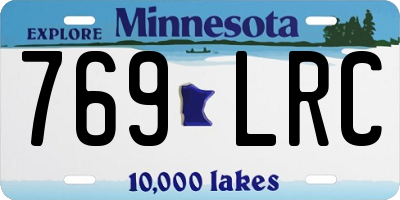 MN license plate 769LRC