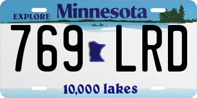 MN license plate 769LRD