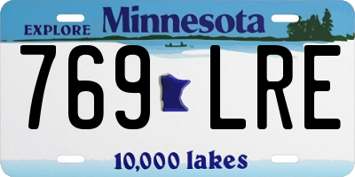 MN license plate 769LRE