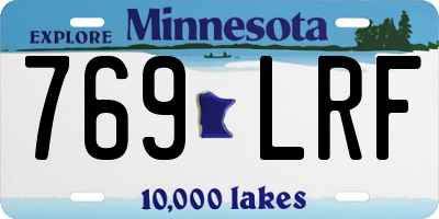 MN license plate 769LRF