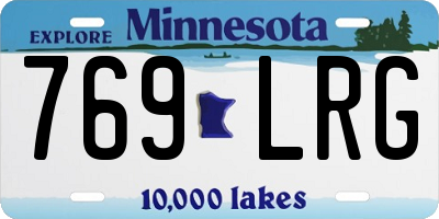 MN license plate 769LRG