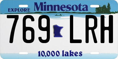 MN license plate 769LRH
