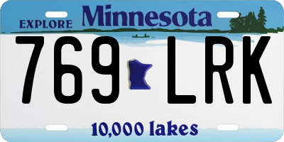 MN license plate 769LRK