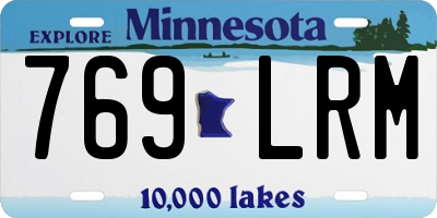MN license plate 769LRM